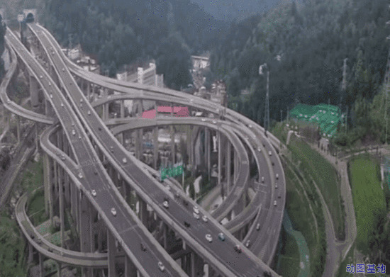 错综复杂的高架桥GIF图片