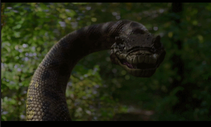 一条超级大猛蛇很可怕GIF图片