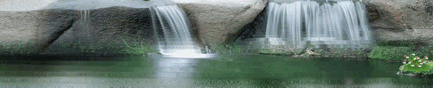 流水汇成河唯美动态图片:流水