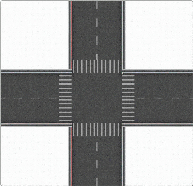 车辆十字路口让行规则动态图解