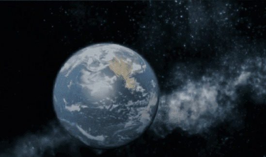 陨石撞地球GIF图片:地球