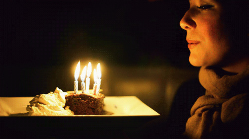 女孩独自一人过生日gif图片:生日,生日蜡烛