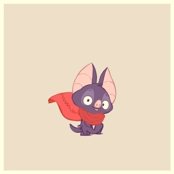 开心的小蝙蝠动画图片:蝙蝠