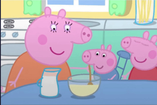 小猪佩奇吃早餐动画图片:小猪佩奇