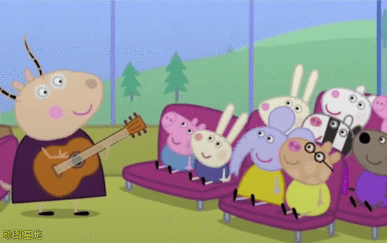 猪老师教佩奇唱歌动画图片:小猪佩奇