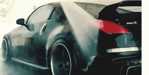 汽车洗车服务GIF图片:洗车