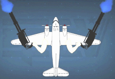 变态飞机人动画图片:飞机