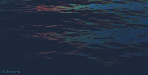 黄昏海水荡漾起伏GIF图片:海水