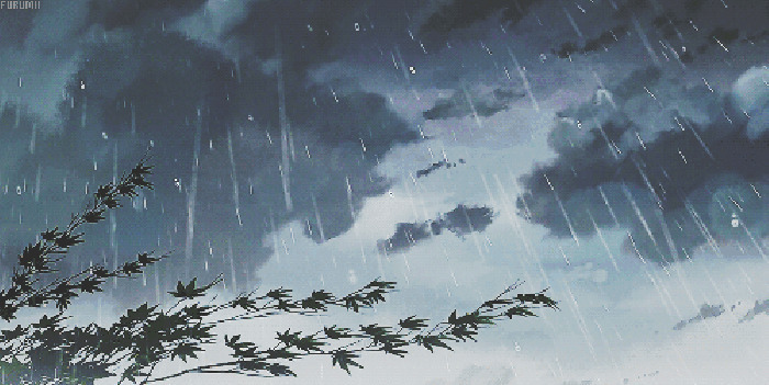 雷电交加的雨天动画图片:下雨,雷电