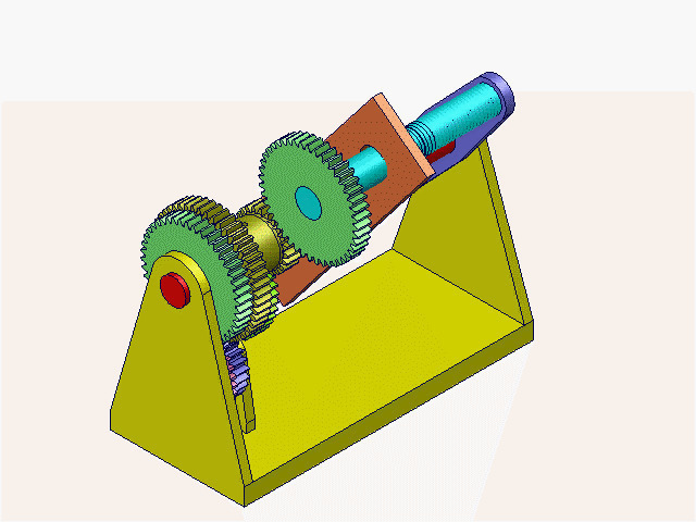 齿轮螺旋传动动画图片:齿轮,机械原理