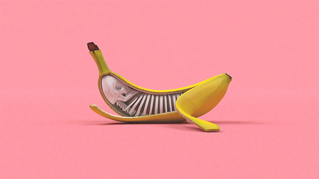 搞笑的卡通香蕉gif图片:香蕉