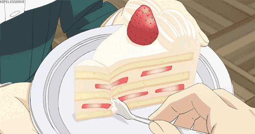 美味的奶油夹心蛋糕点心gif图片:蛋糕