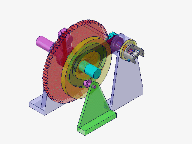 可变节距扭绞金齿轮GIF动态图:齿轮,机械原理