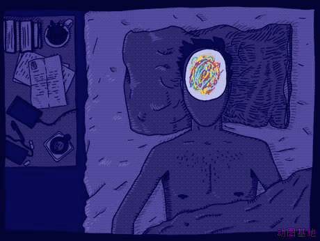 睡觉时的大脑GIF图片:大脑