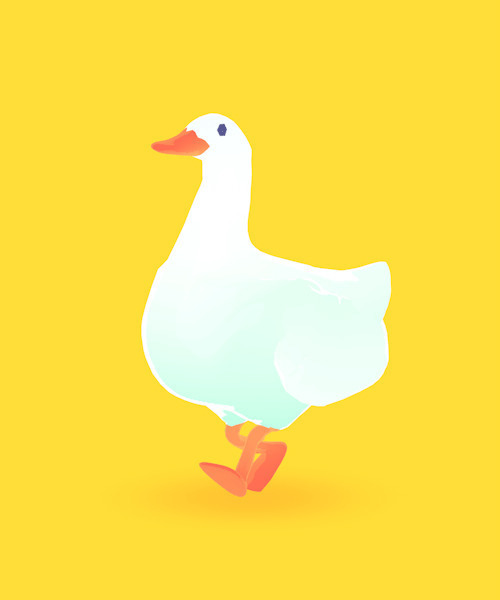 快乐的鸭子动画图片:鸭子