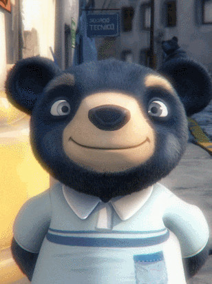 小狗熊表情变化动画图片:狗熊,微笑