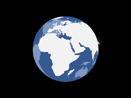 地球的转动GIF素材图片:地球