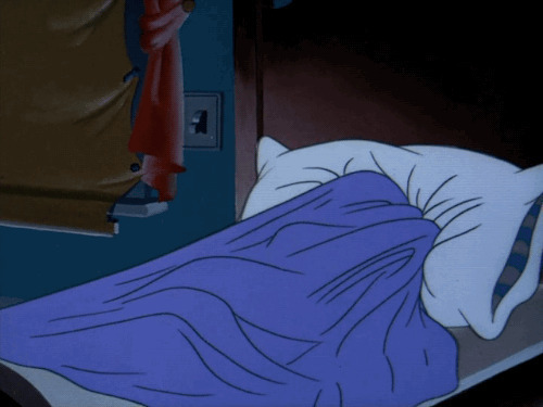 唐老鸭蒙被子睡觉动画图片