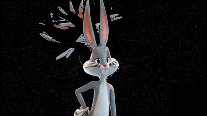 可爱的兔八哥摇头晃脑的gif图片:兔八哥