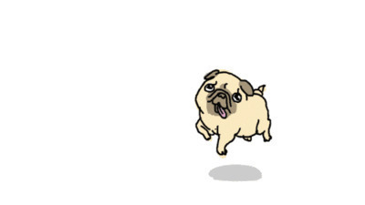 蹦跶的小狗GIF图片:小狗