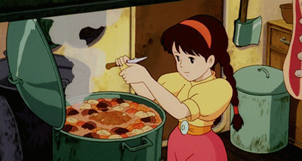 卡通女孩做饭gif图片:做饭