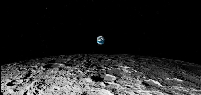 从月球上看地球远景gif图片