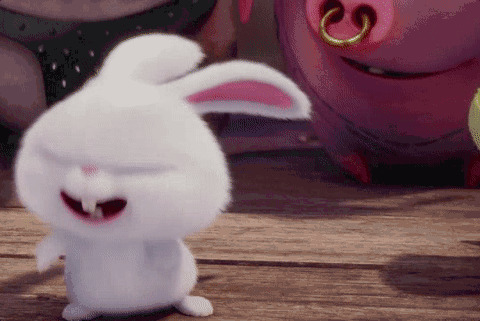 可爱的卡通小兔子跳舞gif图片
