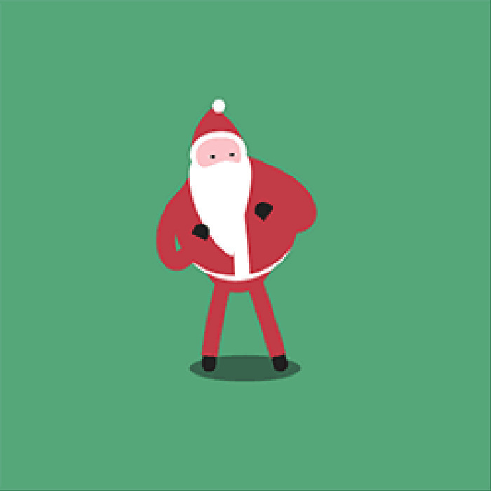 卡通圣诞老人跳舞GIF图片:跳舞