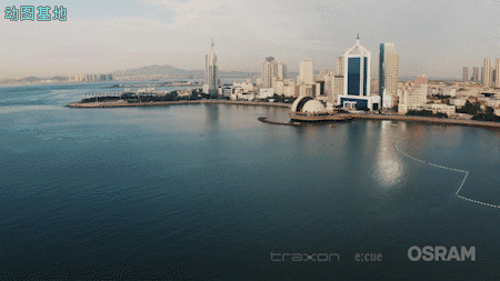 海边的城市GIF图片:海边