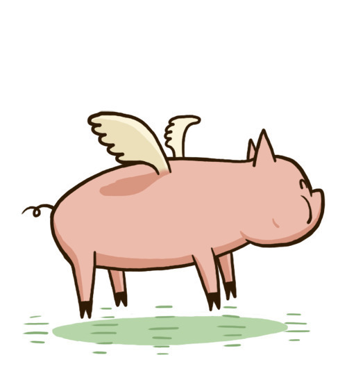 会飞的卡通小猪gif图片:小猪