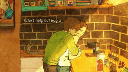拥抱亲爱的动画图片:拥抱