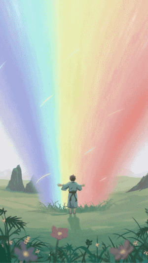 喷射的彩虹GIF图片:喷射,彩虹