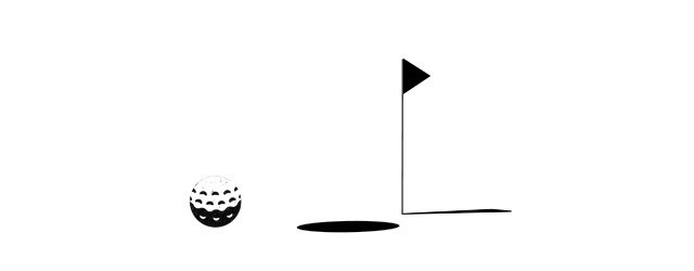 高尔夫球入洞GIF素材图片:高尔夫球