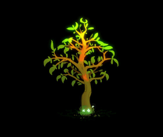 一棵树苗成长动画图片
