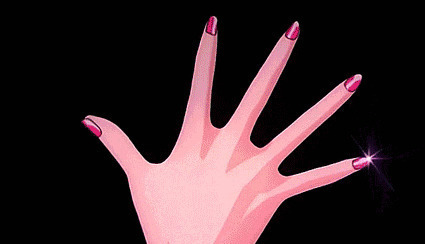 修长的手指红色的指甲gif图片
