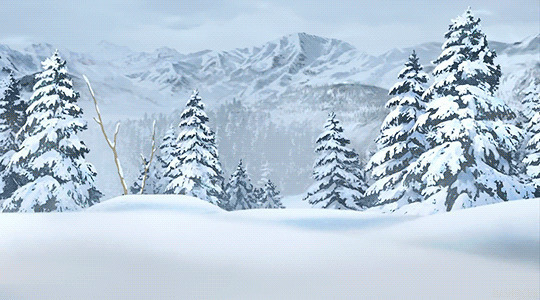大雪封山满山的皑皑白雪非常的美丽gif图片:大雪