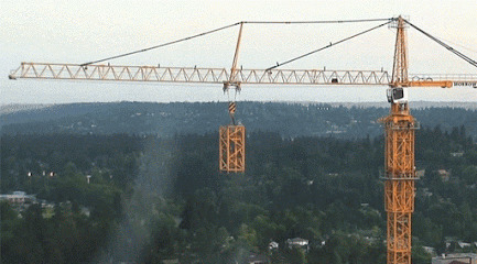 神奇的塔吊自动升降功能gif图片