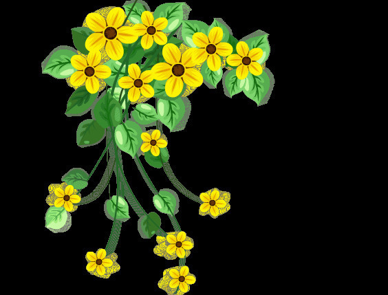 黄色的小花GIF素材图片