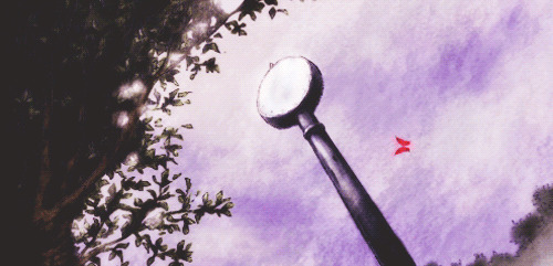 红色蝴蝶在空中不停的飞舞gif图片