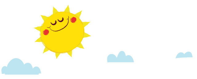 卡通太阳微笑的样子很美丽gif图片