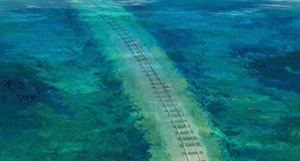 一条海底铁轨动画图片:铁轨