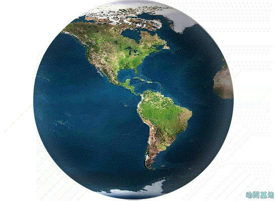旋转的地球仪GIf素材:地球