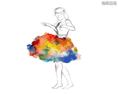 色彩斑斓的裙子GIF素材图片:裙子