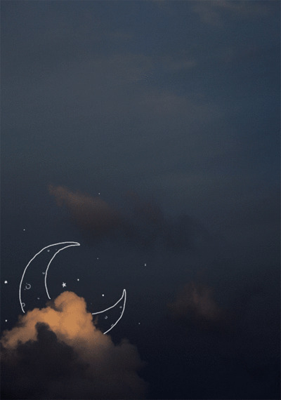 月亮躲到云里了GIF素材图片:月亮
