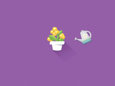 浇花有积分GIF素材图片:浇花