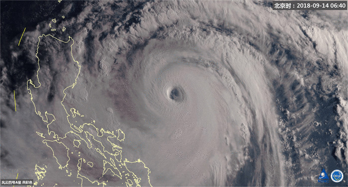 台风的风眼动态图片:台风