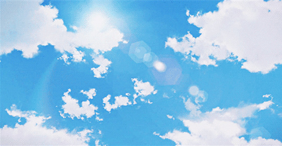 蓝天白云美景GIF图片:蓝天,白云