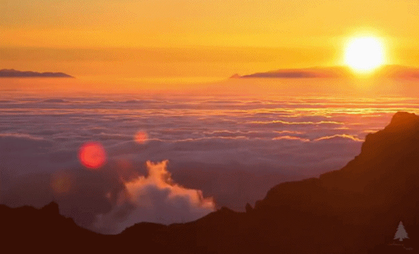 日落西山美景动态gif图片:日落