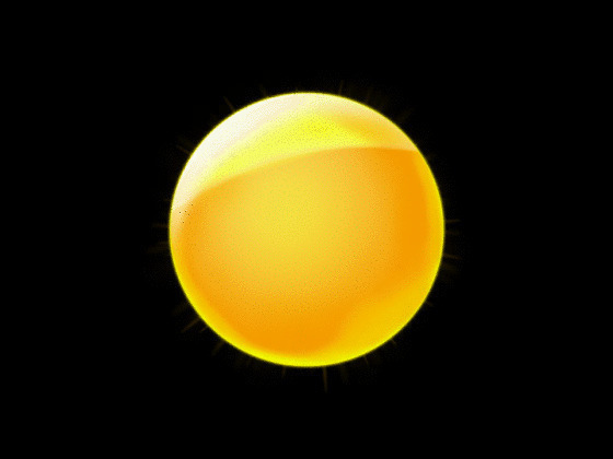 圆圆太阳的光芒GIf素材:太阳