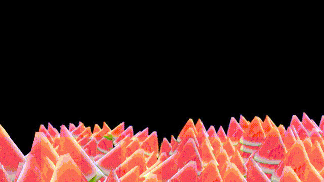 一块块切好的西瓜动态图片:西瓜